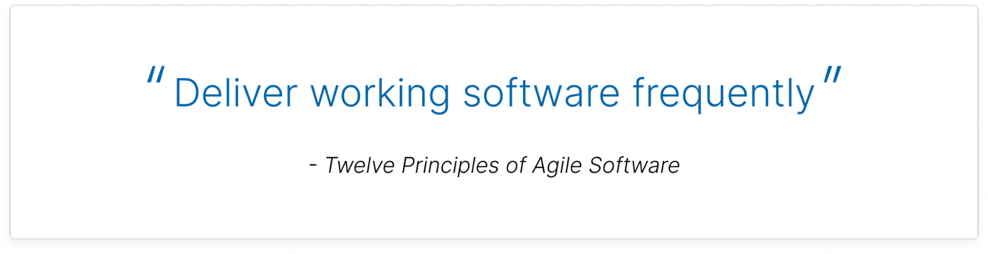 Agile principles