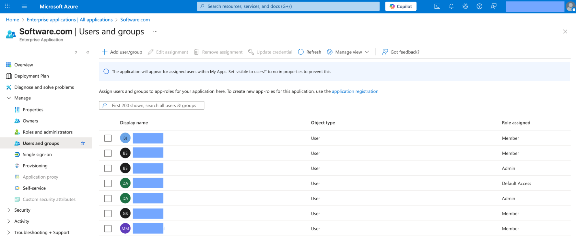Entra users groups