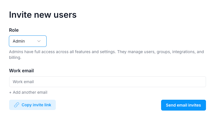 Inviting users from App Users in Antenna