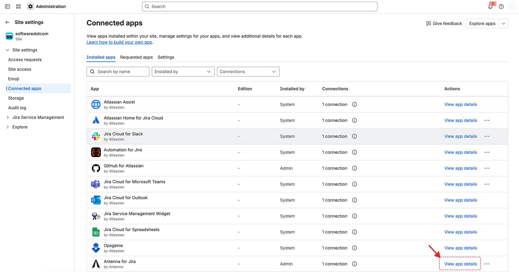 Connected apps