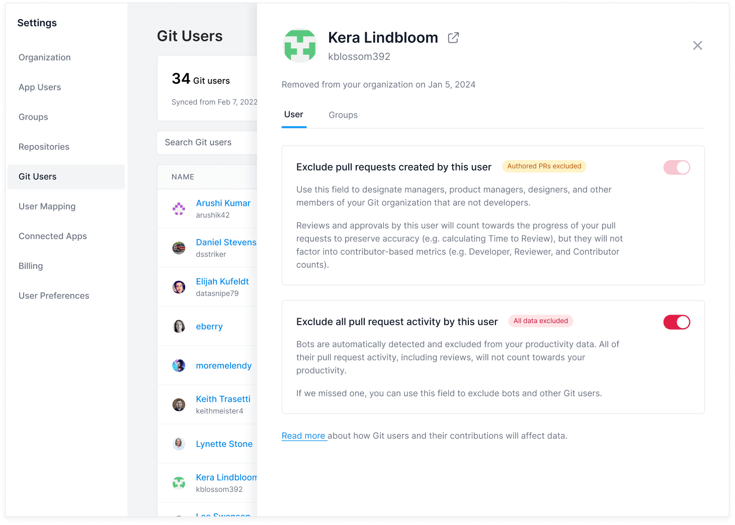 Exclude or filter data